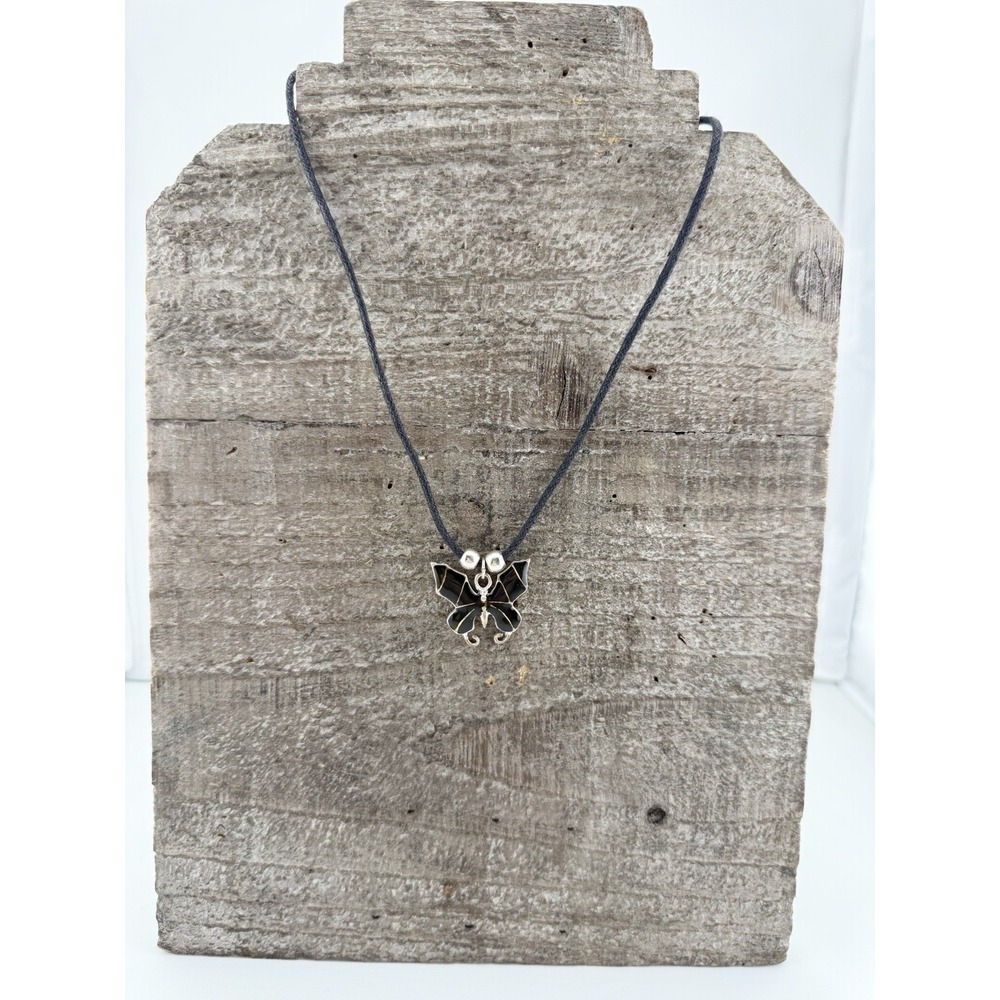 Cool Jewels Black Butterfly Necklace. About 7" Length.